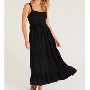 New! Z Supply Ayla Dress Tiered Maxi Summer Linen Blend Size Medium